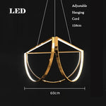 Gold Chandelier LED Indoor Lighting for Living Room & Bedroom