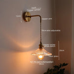 Nordic LED Glass Copper Wall Sconce Modern Living Room Bedroom Light