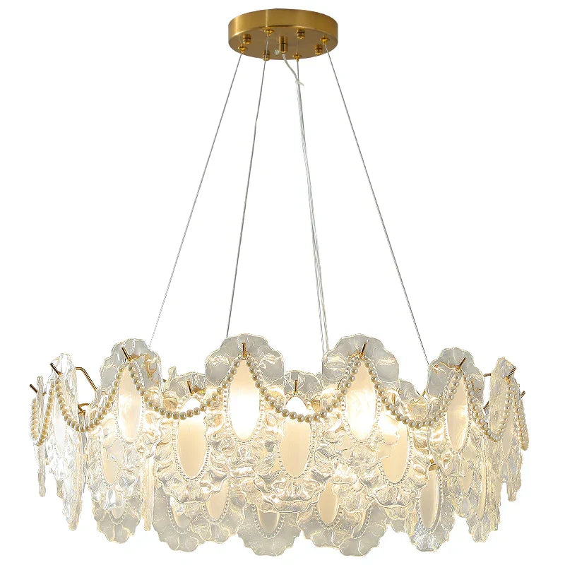 Crystal Shell Chandelier for Modern Luxury Living Room and Dining Room
