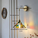 Tiffany Glass LED Wall Light Fixture for Home & Restaurant Décor