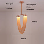LED Aluminum Ceiling Chandelier Lighting Hanging Lamps for Foyer