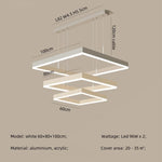 Modern Straight Pendant LED Light - Minimalist Painted Aluminium Chandelier