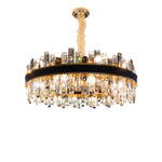 Crystal Leather Chandelier | Modern LED Lustres for Living Room & Dining Room
