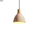 Yellow Travertine LED Pendant Lamps - Wabi Sabi Home Decor & Lighting