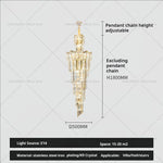 Crystal Chandelier: European Villa Hotel Luxury Hollow Building Middle Floor Lighting