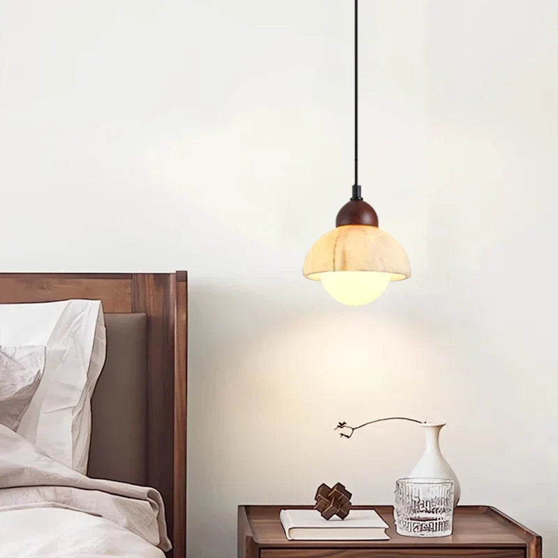 Marble Wood LED Pendant Lamp Modern Interior Nordic Lighting Luminaria