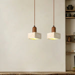 Afralia™ Wabi Sabi LED Pendant Lights Yellow Travertine Hanging Lamp for Bedroom and Living Room