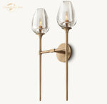 Tulip Glass Double Sconce Crystal Wall Lamp - Modern LED Wall Lighting