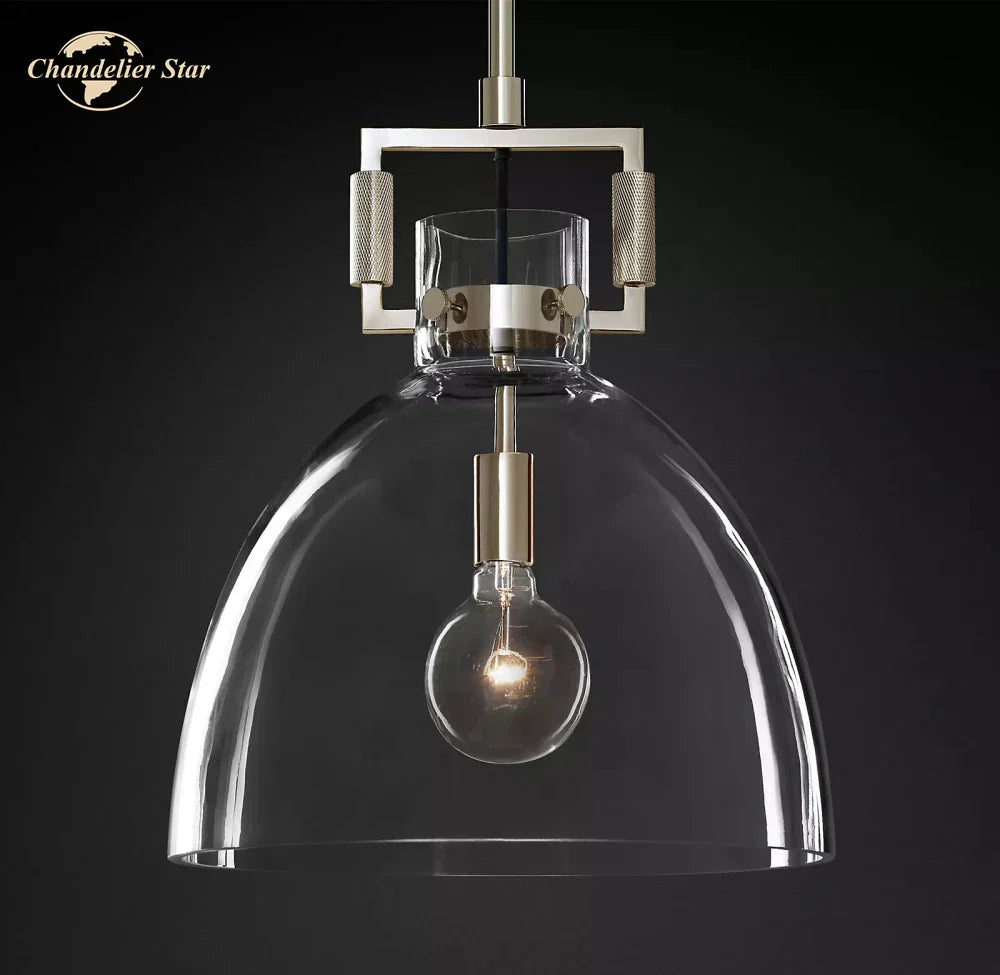 Glass Pendant Chandeliers Modern LED Hanging Lights for Living Room & Dining Room