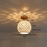 Copper Wood LED Ceiling Lamp Ceramic Modern Ceiling Lights for Home Decor