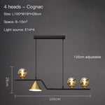 Glass Pendant Chandelier Nordic Ceiling Hanging Lamp - Kitchen Island Suspension Light