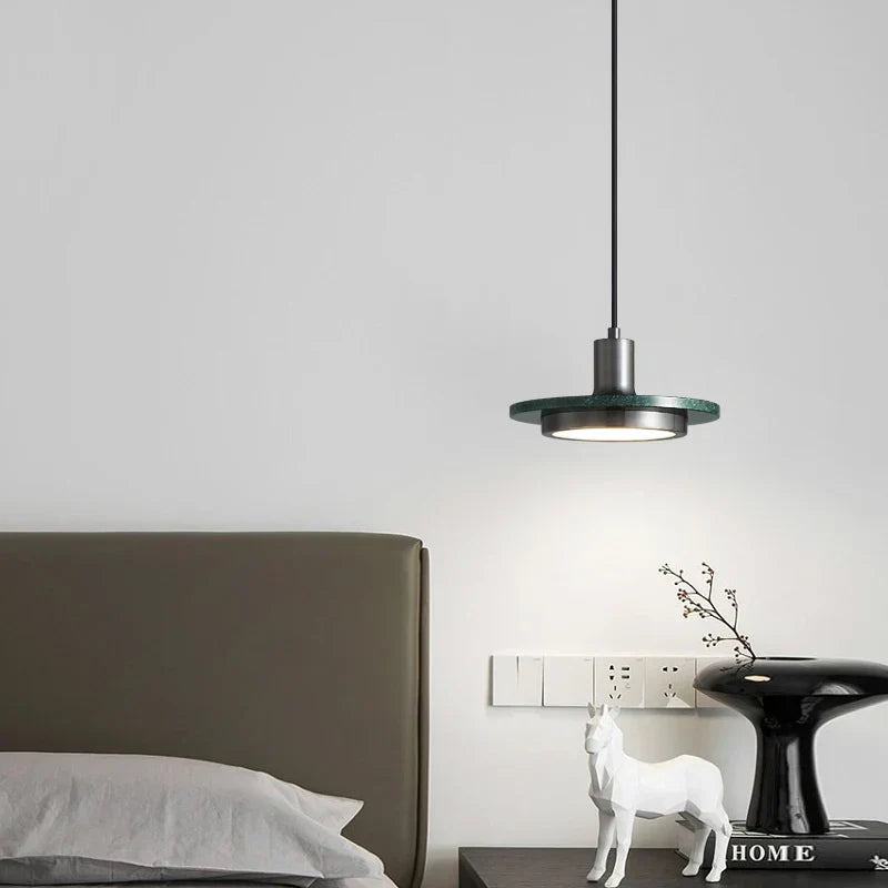 Afralia™ Marble Copper LED Pendant Lights: Nordic Minimalism Hanging Lamp for Kitchen, Loft, Bedroom