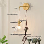 Afralia™ Glass LED Wall Sconce: Modern Nordic Design with Pull Chain Switch