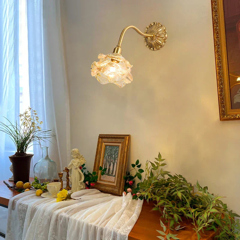 Afralia™ Copper Arm LED Wall Lamp for Stair, Bedroom, Living Room, Bathroom Mirror Light