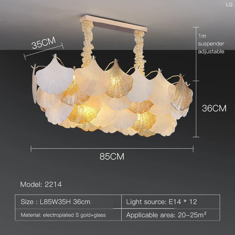 Crystal Chandelier Shell Lamp: Luxury Nordic Design for Living Room, Bedroom, Hall