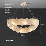 Maple Glass Chandelier Pendant Light Fixture for Living Room Bedroom