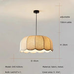 Nordic Linen Shade E27 LED Pendant Light for Dining Room & Bar