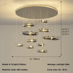 Chrome LED Ceiling Chandelier Cobblestone Pendant Lights - Modern Luxury Luminarias Fixtures