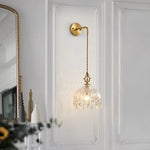 Crystal Glass LED Wall Sconce - Luxury French Stair Light for Home Decor