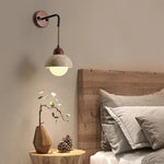 Wire LED Wall Lamp Yellow Travertine White Glass Nordic Stair Light