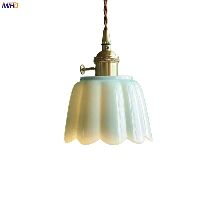 Ceramic Flower LED Pendant Light, Nordic Style, E27, Home Decor Lighting