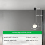 Nordic Chrome Globe Pendant Lights - Modern LED Indoor Light