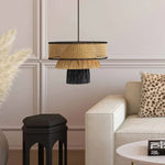 Nordic Rattan Pendant Lights: Retro Woven Chandeliers for Living Room & Restaurant