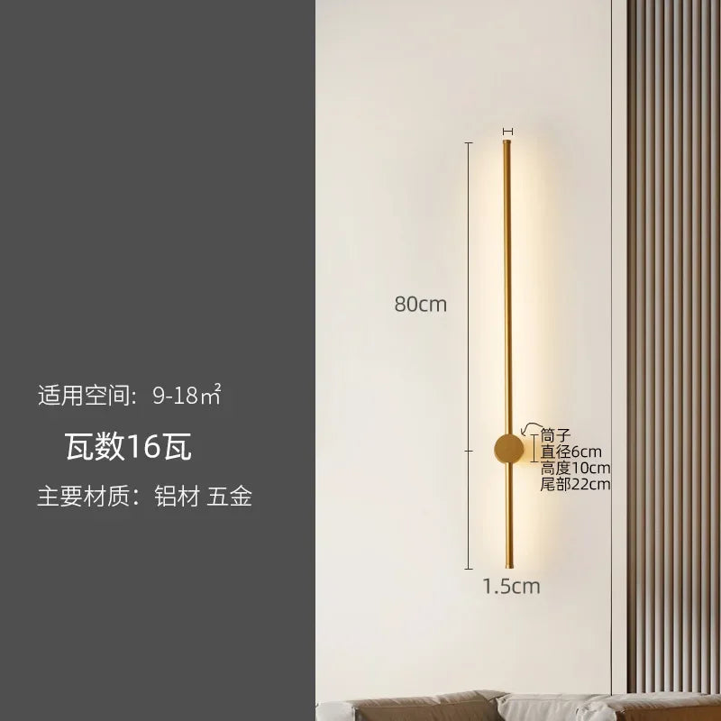 LED Strip Wall Lamp for Creative Staircase Aisle Background Wall Lighting