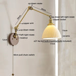 LED Wall Light Walnut Copper Modern Style Hallway Bedroom Living Room