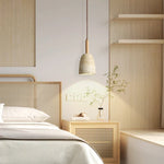 Travertine LED Hanging Lamp for Bedroom Living Room Bar | Japanese Wabi Sabi Pendant Lighting