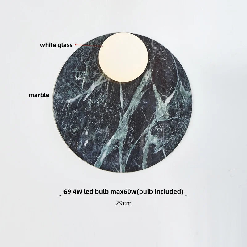 Wood & Stone LED Wall Lights - Modern Nordic Style for Home Decor