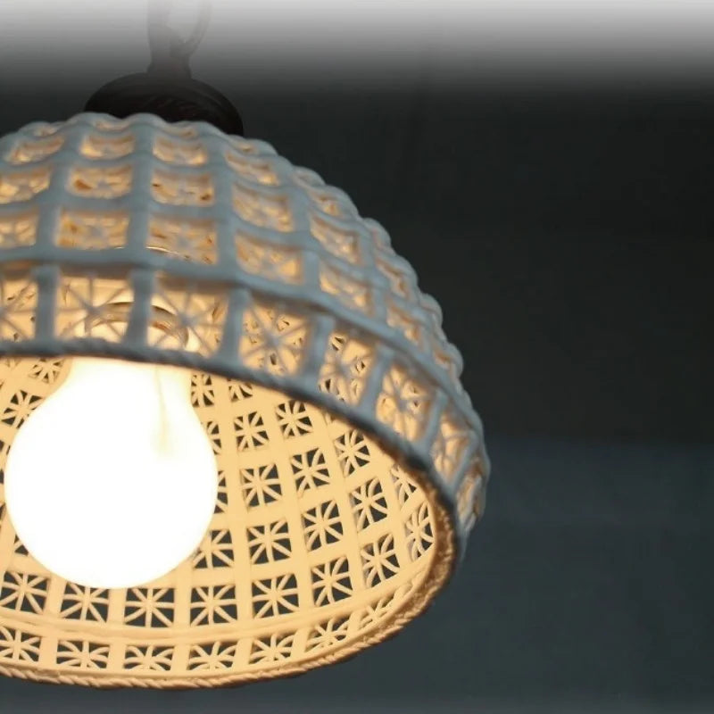 Afralia™ Nordic Ceramic Pendant Lights, Adjustable Modern Hanging Lamp for Bedroom & Dining Room