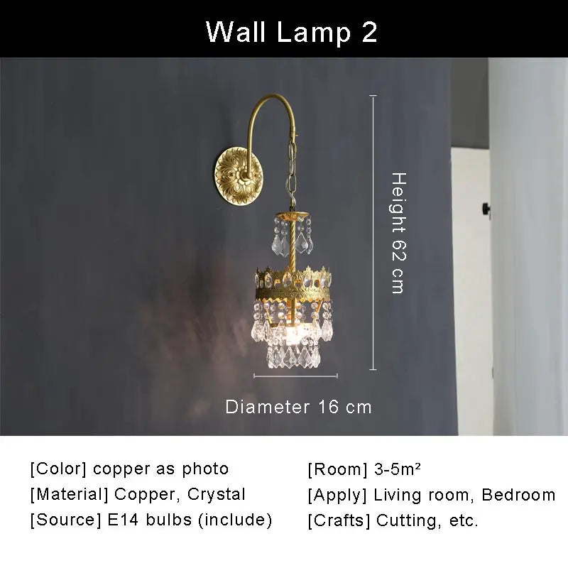 Copper Crystal Chandelier: Modern Nordic LED Lighting for Home Decor