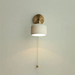 Ceramic LED Wall Sconce Up Down Rotate Pull Chain Mirror Light