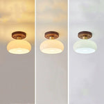 Walnut Copper LED Ceiling Light Modern Home Lighting Luminaria