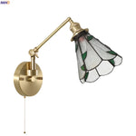 Afralia™ Nordic Glass LED Wall Lamp Mirror Loft Stairs Living Room Bedside Night Light