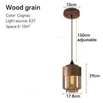 Nordic LED Glass Pendant Lights - Modern Wood Art for Stylish Living Spaces