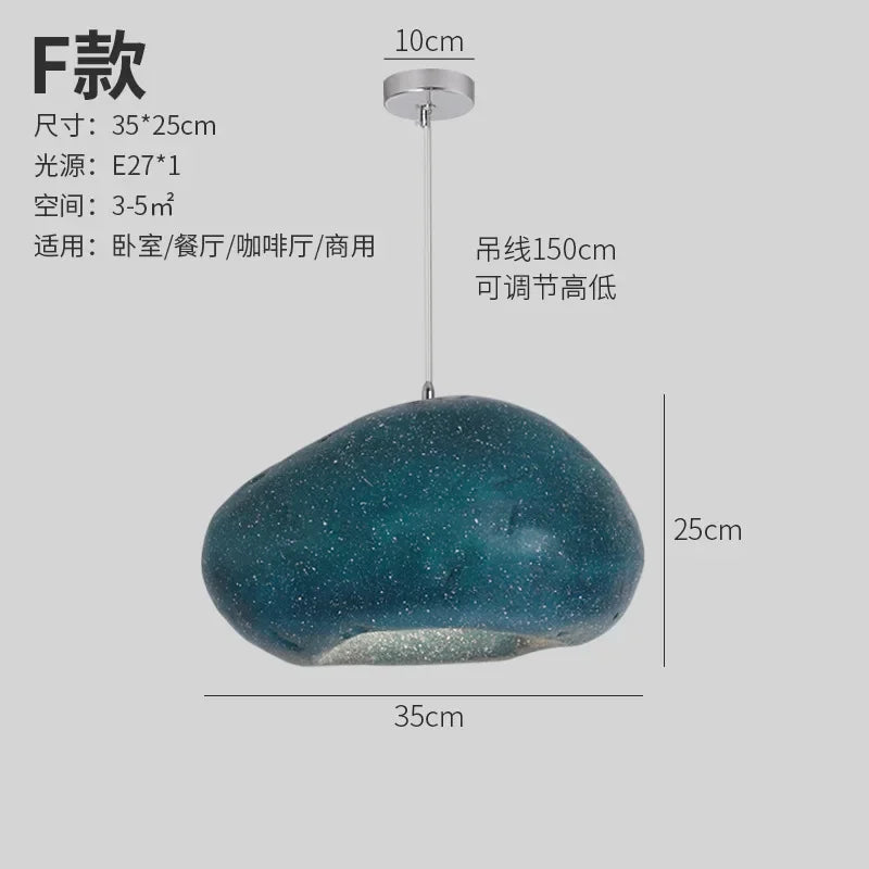 Minimalist Resin Pendant Light: Modern Nordic Chandelier for Restaurant and Bar Counter