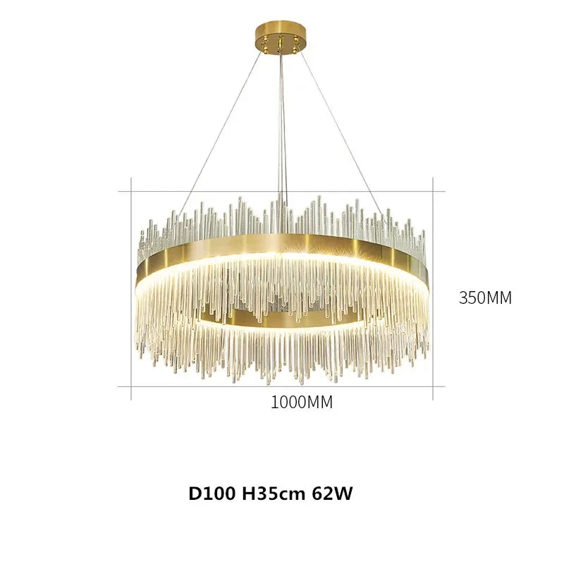Modern Luxury Glass LED Pendant Light Chandelier