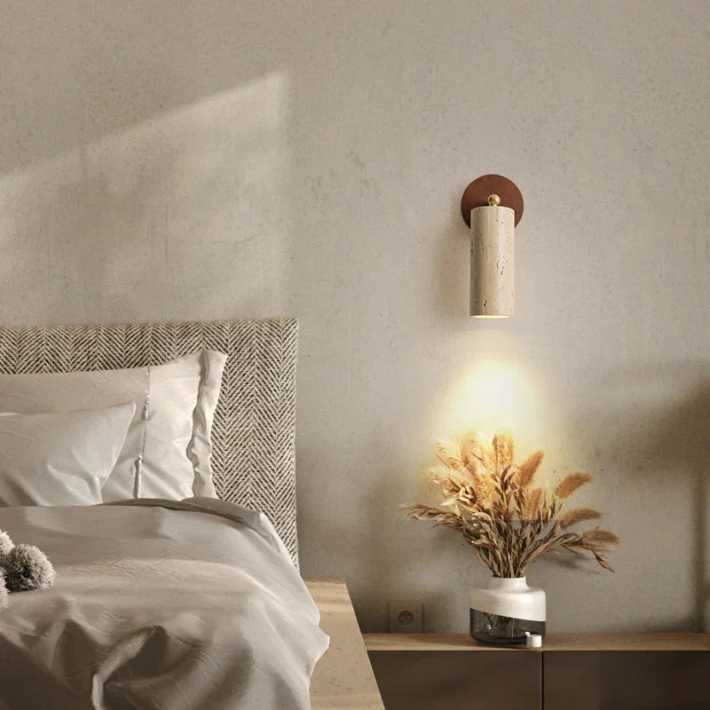 Copper LED Wall Light Fixture Nordic Modern Plug In Bedside Lamp