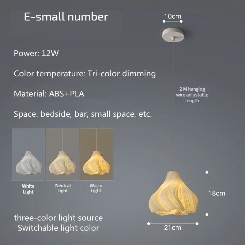 Modern 3D Printing Ceiling Chandelier for Home Dining Room Bedroom Decor