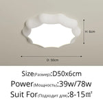 Nordic Flower LED Ceiling Light Cream Green White Round Bedroom Hotel Bathroom Afralia™