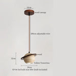 Afralia™ Yellow Travertine Pendant Light | Mid-Century Modern LED Dining Room Hanging Lamp