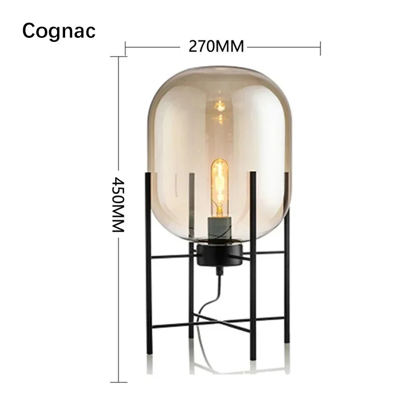 Modern Glass LED Floor Lamp for Living Room, Bedroom, Dining, and Home Decor