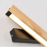 Afralia™ Rotatable Nordic LED Wall Sconce Pull Chain Wood Stair Light