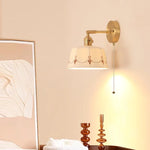 LED Ceramic Wall Lamp - Pull Chain Switch, Rotating Up Down Light
