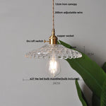 Nordic LED Crystal Glass Copper Pendant Light Fixture for Living Room