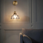 Copper Glass LED Wall Light for Modern Nordic Living Room Bedroom