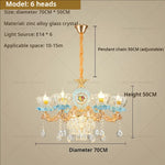 Crystal Chandelier: Chinese Ceramic Living Room Luxe Lighting