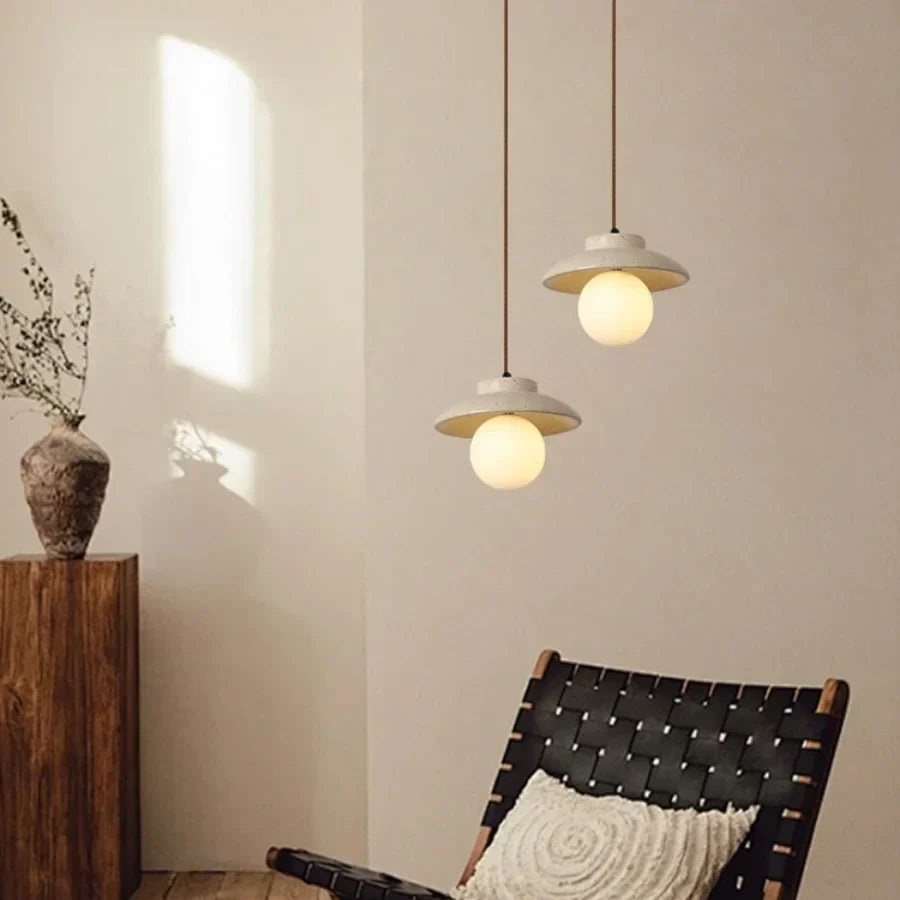 Afralia™ White Glass Ball LED Pendant Light for Kitchen Dining Room Decor